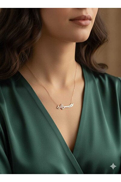 Papatya Silver 925 Ayar zülfikar kılıç kolye.rose.gold.rodaj