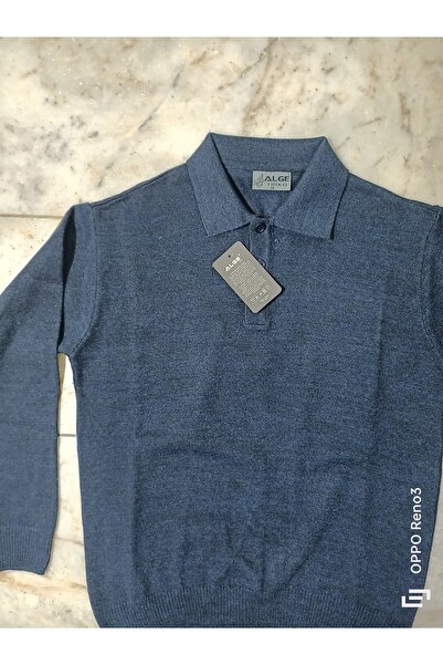 ALGE TRİKO κλασικό μάλλινο πουλόβερ με γιακά