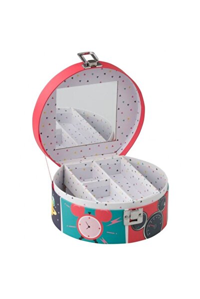 Disney Mickey Mouse Themed Jewelry Box for Girls - Red, 17x15.5x8 cm, Perfect Keepsake Organizer