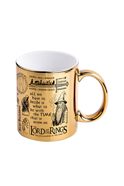 iyi fikirler LOTR Yüzüklerin Efendisi Özel Tasarım GOLD Kupa Bardak