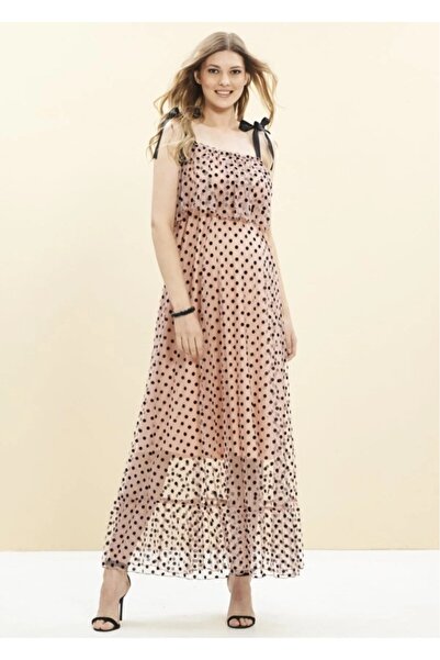 Genel Markalar Puantiyeli Desenli Hamile Elbise