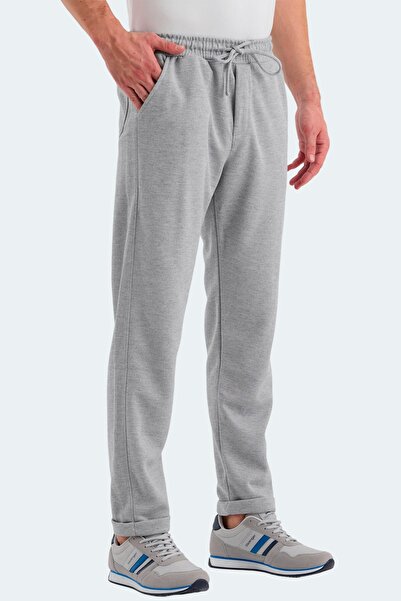 Slazenger Comfortable Lace-Up Men's Sweatpants Gray Sweatpants