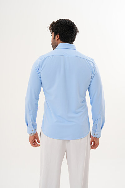 Catto Peak Сорочка з трикотажної тканини з літньої колекції, з еластаном, прямий крій, чоловіча сорочка