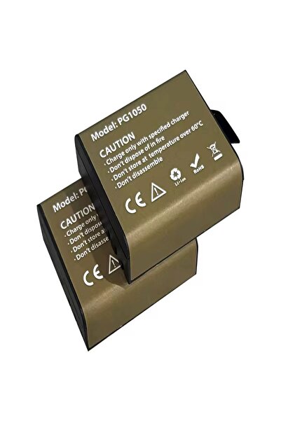 ULTRATEKNO 2 Adet Pg1050 Batarya Eken Aksiyon Kamera Bataryası 3.7v 1050mah 3...