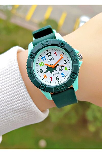 Q&Q Silicone Strap Waterproof Children's Wristwatch with 2 Years Machine Warranty