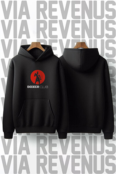 Vordevia boxeri Club cu imprimeu bumbac 100% Calitate Premium cu glugă Swea t...