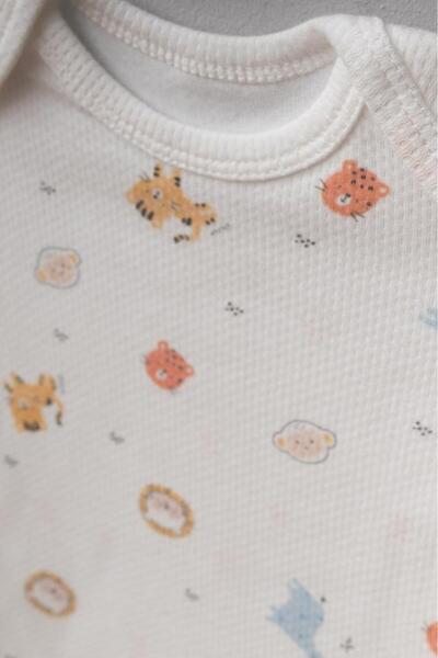 Bebitof 100% Cotton Cute Creatures of the Forest Patterned 10-Piece Boxed Newborn Hospital Release Bodysuit
