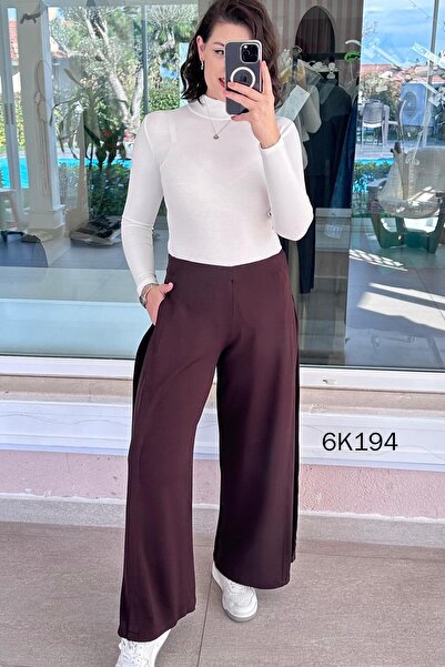 İnce Topuk Side Pleated Modal Casual Trousers 6K194