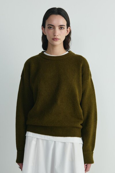 Suud Collection Khaki Bella Oversized Sweater