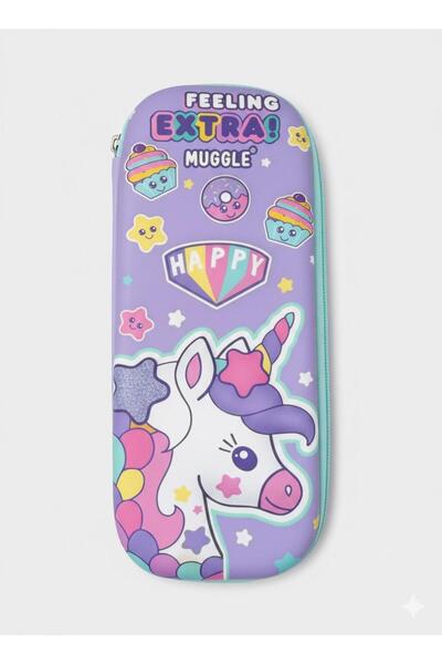 TUMBA'S Cutie de creioane impermeabilă Unicorn în relief Eva 3D