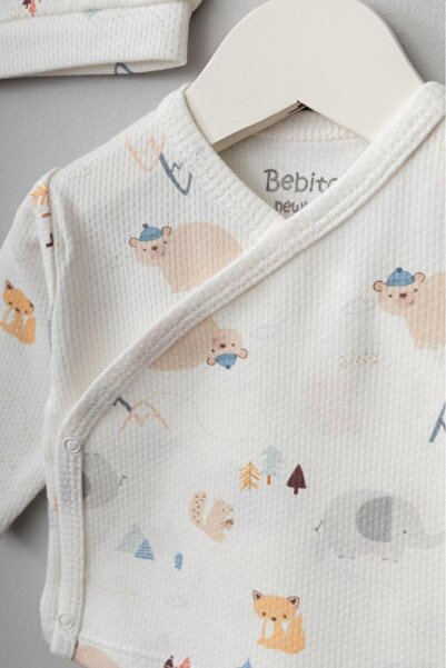 Bebitof 100% Cotton Cute Animals 10 Piece Hospital Discharge Set Bbtf.Ekr.10082