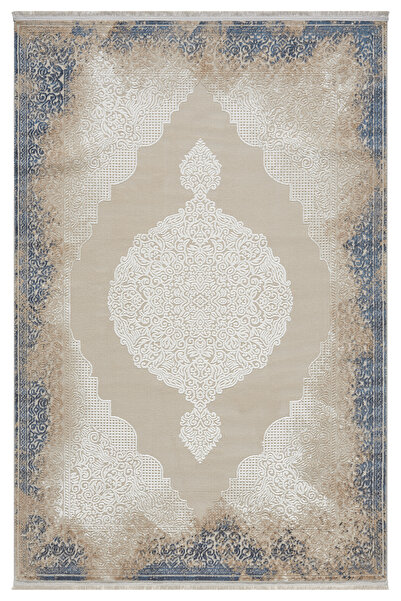 SEYRAN HALI Asya Mavi Halı Akrilik Halı Yumuşak Dokulu Salon Oturma Odası Yat...