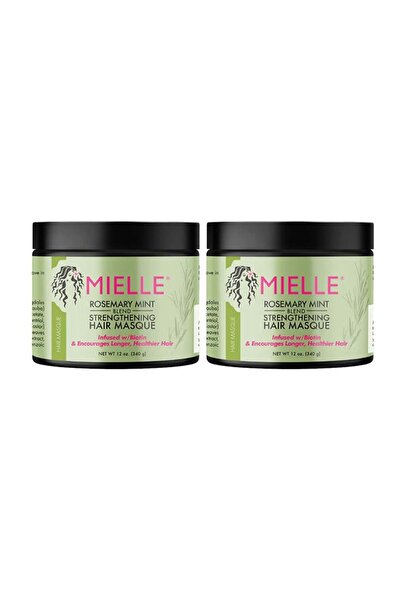 MIELLE Rosemary Mint Strengthening Hair Masque 2 Pack 340ml