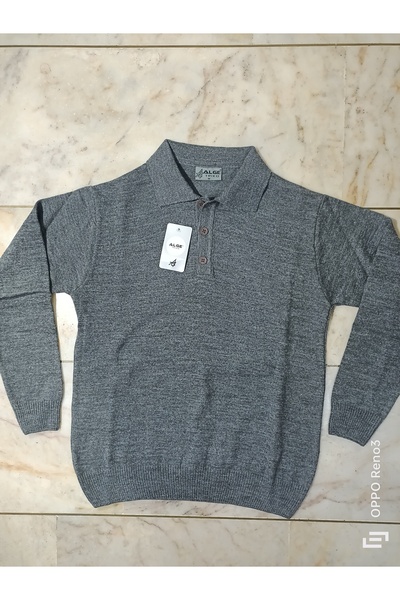 ALGE TRİKO Classic Collared Wool Sweater