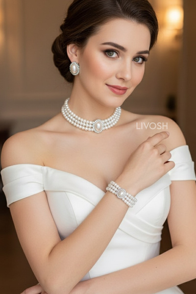 LIVOSH GELİN KOLYESİ TAKI SETİ GERDANLIK SETİ