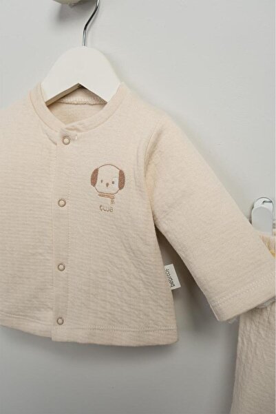 Bebitof 100% Cotton Cute Puppies Patterned 10 Piece Boxed Newborn Hospital Release Bodysuit Set B