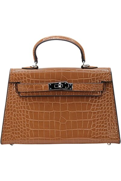 Generic Small Handbag for Women - Designer Inspired Small Handbag with Gold Detail and Structured Shape - El