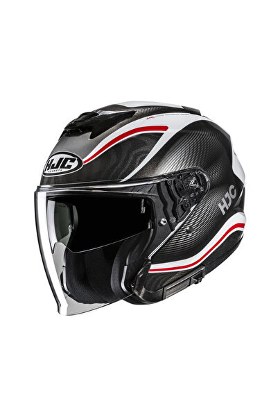 HJC İ31 Depe MC1 Yarım Motosiklet Kaskı Siyah Beyaz Kırmızı