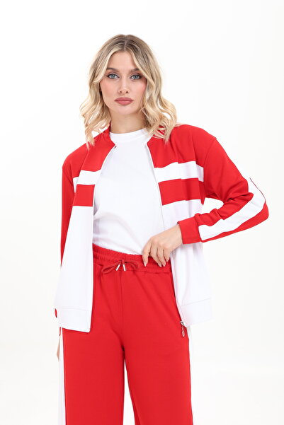 HEDEF DAİSY Kadın Giyim Spor Model Fermuar Detaylı Modal Kumaş Alt Üst Ve Tshirt Takım