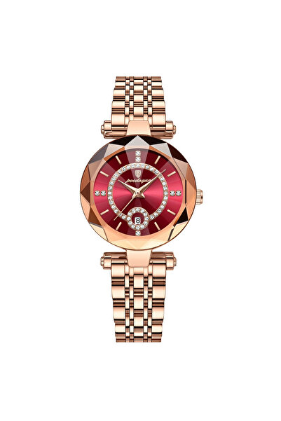 POEDAGAR Ceas elegant de lux pentru femei, cu afișaj de dată, din oțel, auriu...