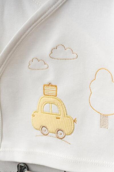 Bebitof Bebtof 100% Cotton Cute Car Patterned 10-Piece Boxed Newborn Hospital Release Bodysuit Set Bbtf.Sr.