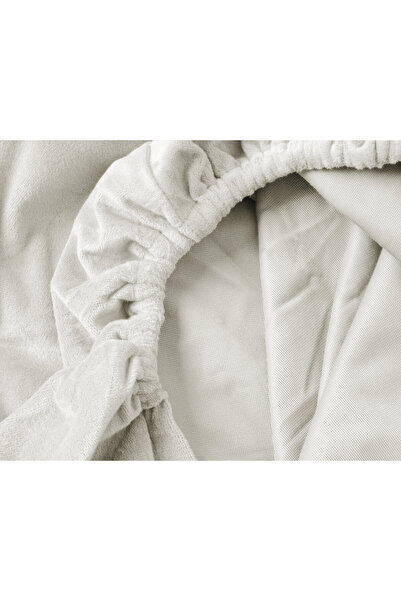 Sleeptime Fitted sheet, velvet, 160x200, Super soft, Cream