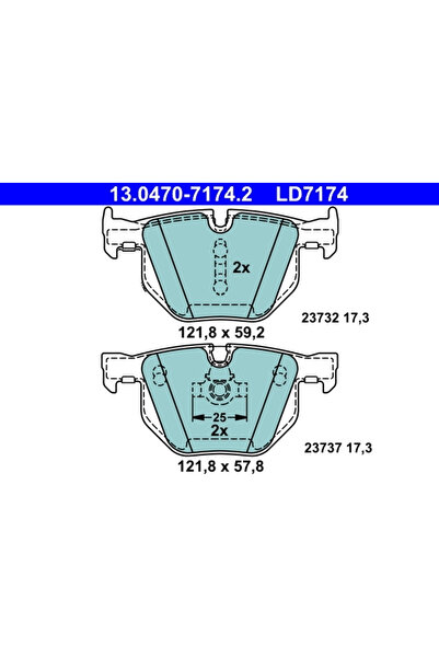 Ate Set Placute Frana Frana Disc Bmw 5/6 2001-2010