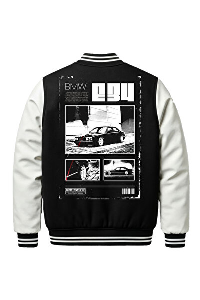 Edizen BMW E34 Bomber Kolej Ceketi Unisex Oversize