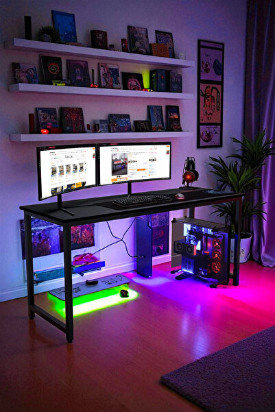 KODIGU 160x60cm Oyuncu Masası - Gamer Desk - Gaming Masa - Bilgisayar Masası | 160cm x 60cm | Ayarlı Ayak