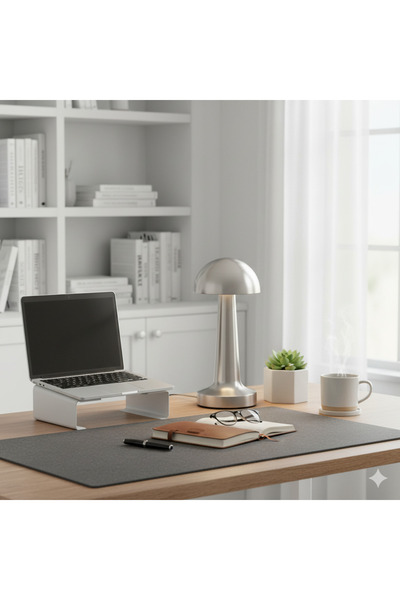 Silvanature Metal Renkli Mantar Tasarımlı Masa Lambası – Şarjlı, Dokunmatik, 3 Modlu LED Işık