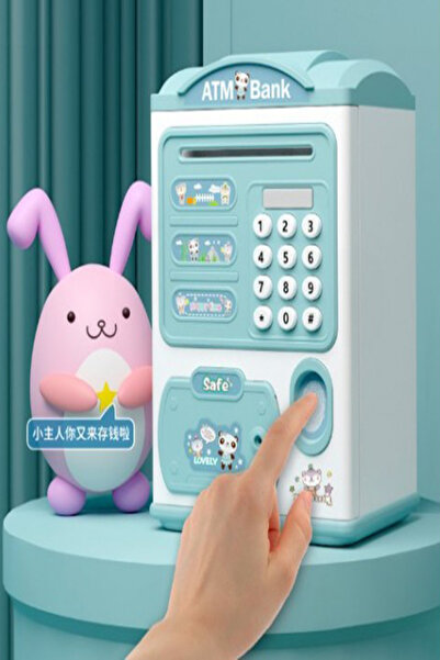 Tor Store Parmak İzi Görünümlü Atm Kumbara Tuşlu Şifreli Otomatik Kağıt Para ...