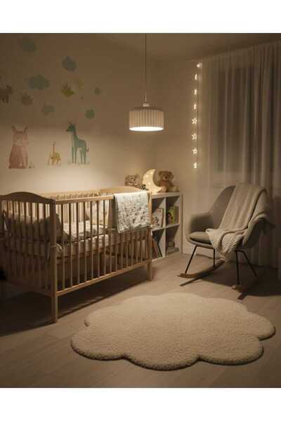 Trezon Modern Sarkıt Avize Mozaik Desen Beton Görünümlü Beyaz Dekoratif Salon...