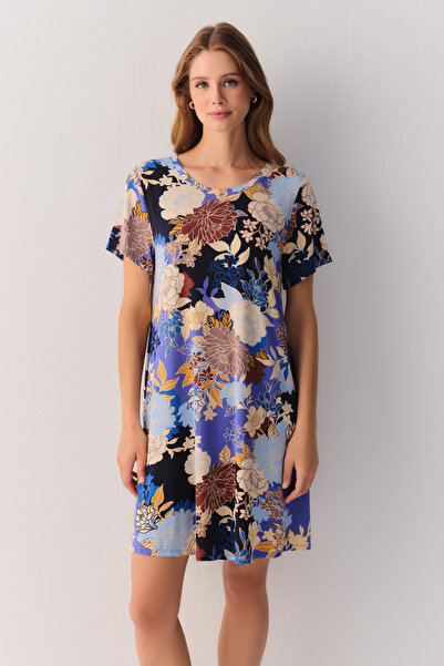 SUWEN Flowery Night Günlük Elbise