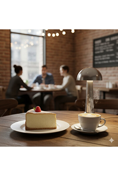 Silvanature Metal Renkli Mantar Tasarımlı Masa Lambası – Şarjlı, Dokunmatik, 3 Modlu LED Işık