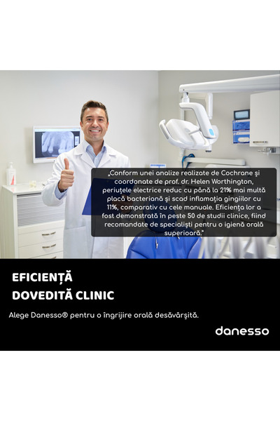 DANESSO Sonic electric toothbrush, Danesso®, For adults and children, 40,000 pulsations, 10 heads included