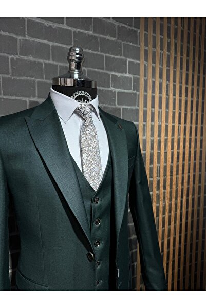 Dupont Filafil Kırlangıç Yaka Viscon Yelekli Takım Elbise