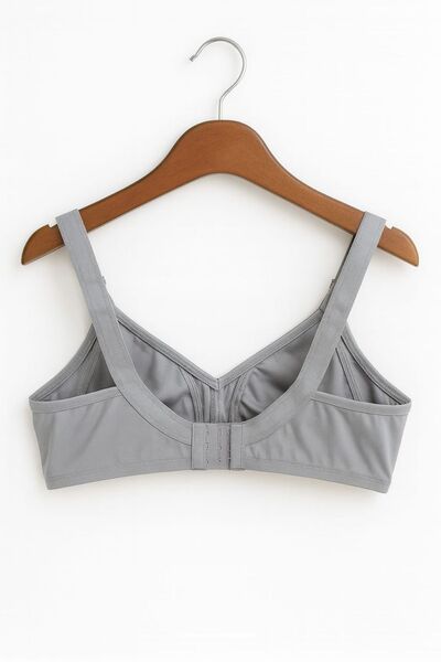 enmodaiçgiyim Gray Plus Size C Cup Stitch-Free No Underwire No Sponge Shaping / Sculpting Wide Strap Bra - No Trace