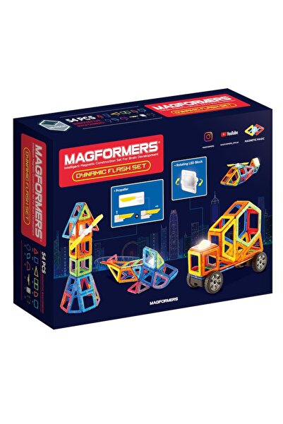 Magformers Magnetic construction set - Dynamic Flash, 54 pieces