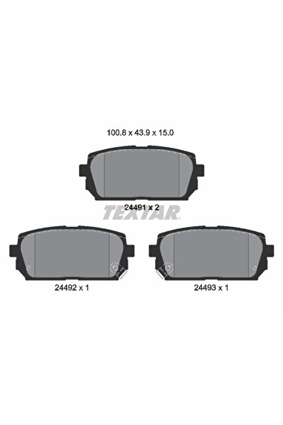 TEXTAR Комплект накладки дискови спирачки Kia Carens 3 Microbus Naza Citra