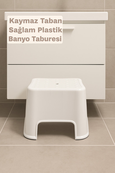 Funny Life Kaydırmaz Tabanlı 200 kg Taşıma Kapasiteli - Ultra Dayanıklı Banyo Taburesi