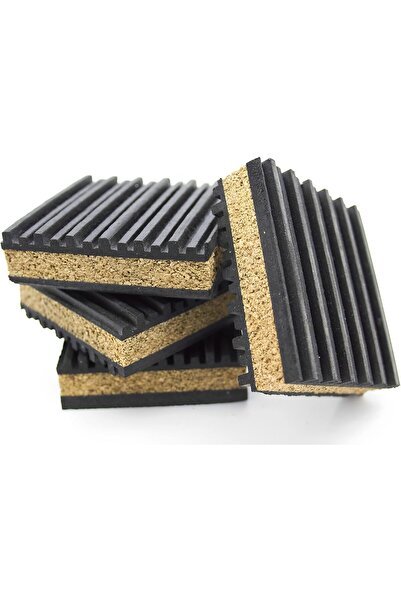 Raco Anti Vibration Pad-Rubber/Cork Vibration Isolation Pads Pack of 4 (3 inch x 3 inch)