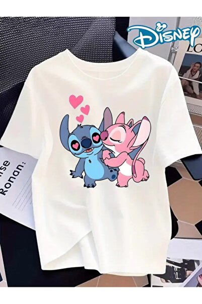 CLASİVA تي شيرت بتصميم عصري بصري مطبوع خصيصًا للجنسين قصة فضفاضة برقبة دائرية