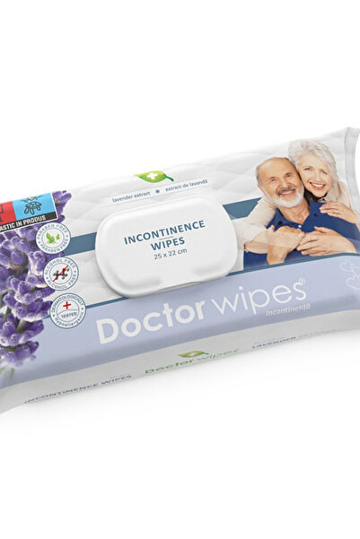 DOCTOR WIPES – Șervețele umede pentru incontinență adulți, 50 buc cu capac