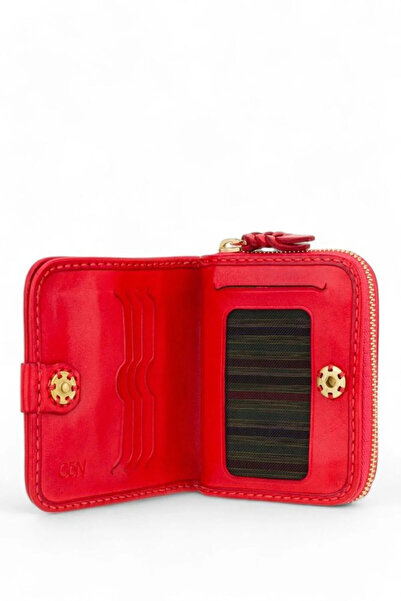 GÖN 100% HANDMADE WALLET WITH ZIPPER AND FENCE FENCE Closure (MARU)