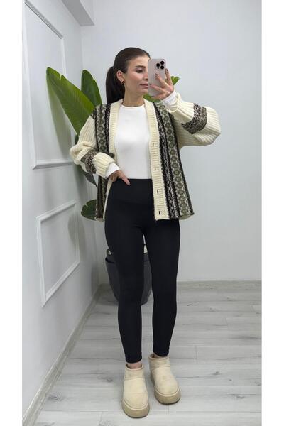 TUNAM BUTİK 0501 Fleece-Lined Winter Tights Black