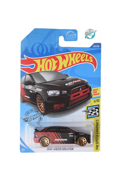 HOT WHEELS -2008 Lancer Evolution (1/64) Advan - Yurt Dışı Uzun Kartonet - 20...