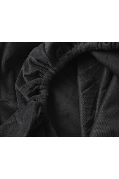 Sleeptime Black sheet with elastic, made of super soft velvet 180x200 cm