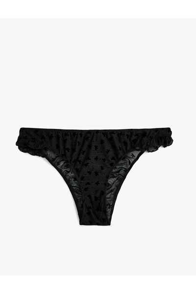 Koton Ruffle Detailed Comfortable Fit Lace Brief Panties