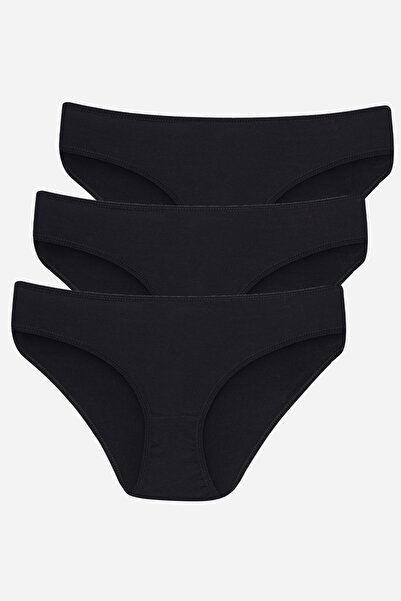 Arma Yıldız Girl's Black Undershirt Panties Set 3 Pack 100% Cotton