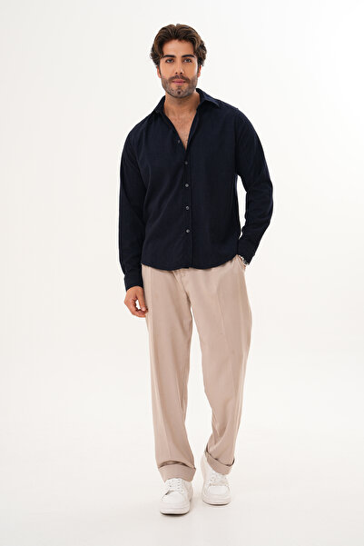 Catto Peak Сорочка чоловіча бавовняна оксамитова тканина з еластаном сезонна сорочка прямого крою